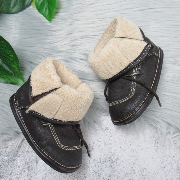 jack and Lily Other - Jack & Lily Leather Fold-Down Moc Boots 18-24M